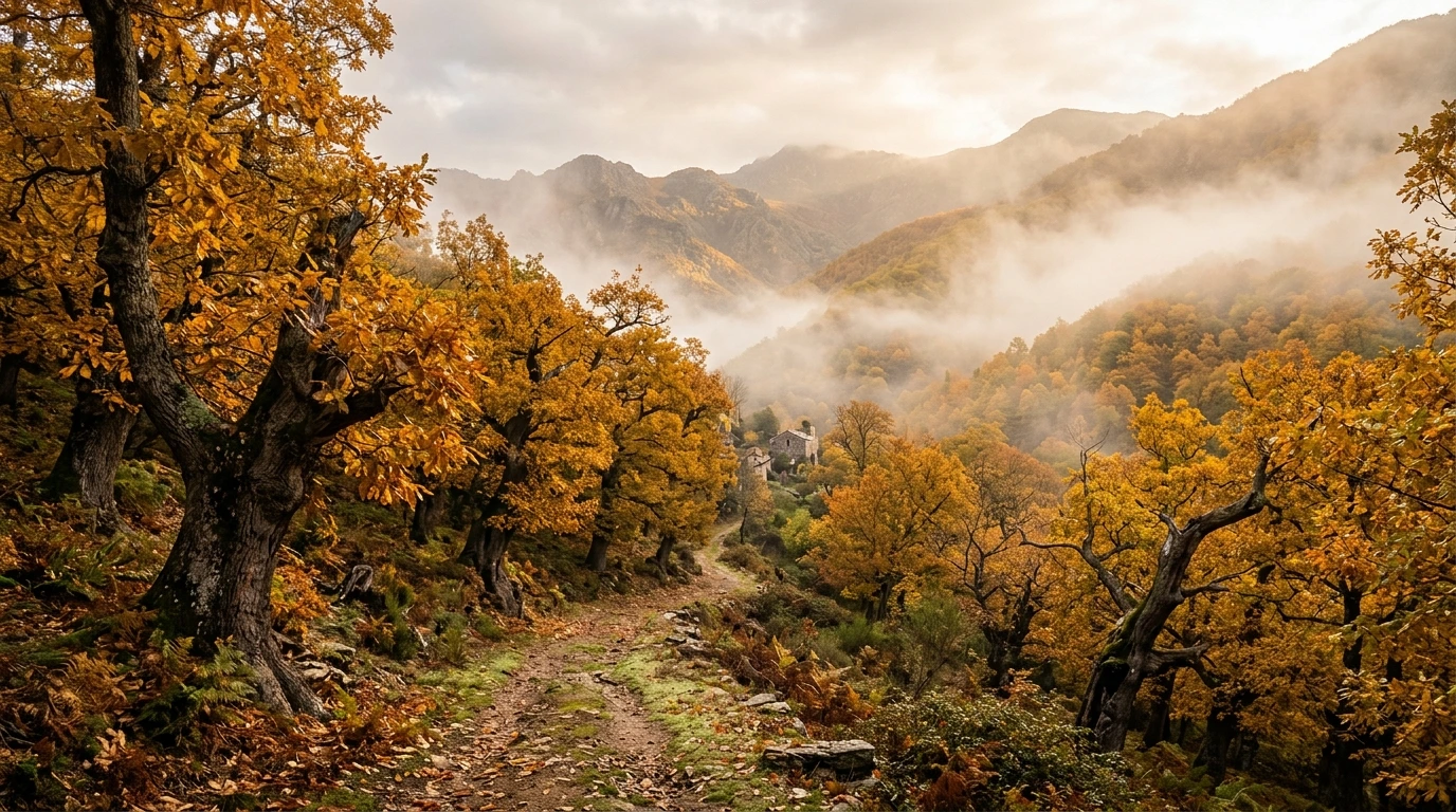 Châtaigneraie de Castagniccia en automne
