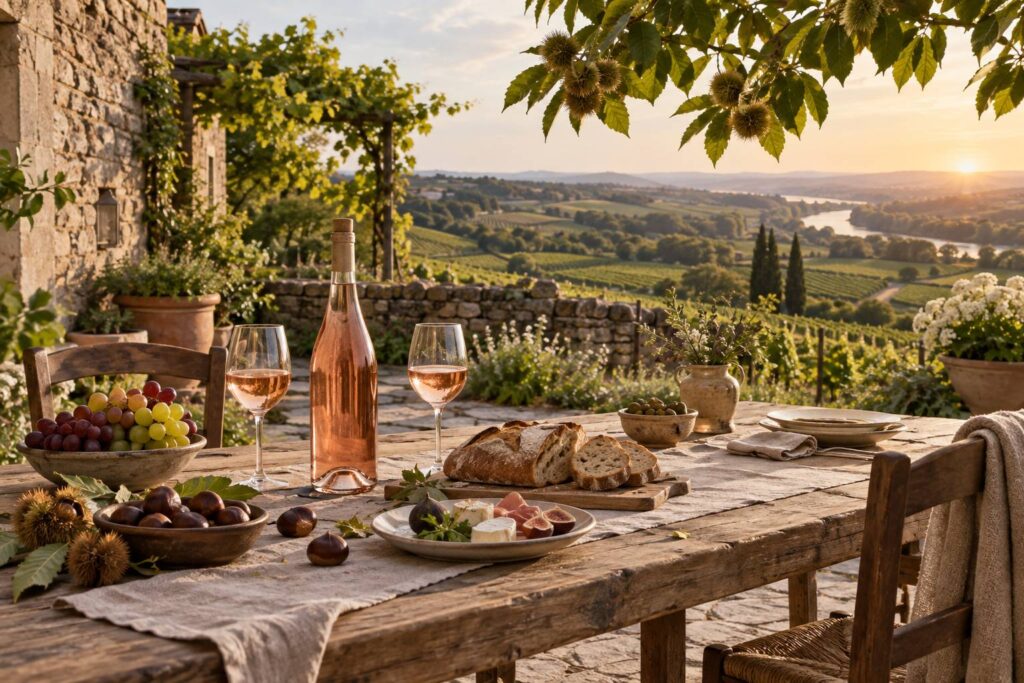 Illustration éditoriale du sujet : Cabernet d’Anjou : laissez-vous séduire par sa douceur subtile